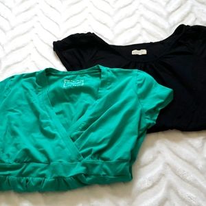 Lot of 2 Short Sleeve Maternity t-shirts sz Small